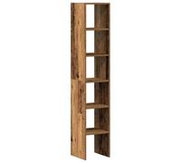 Bibliothèques 2 Pcs Vieux Bois Bois d'Ingénierie Empilable | Étagères multiples, assemblage côte à côte ou empilé, fixation murale incluse, nettoyage au chiffon humide