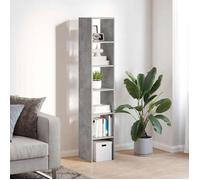 Bibliothèques - vidaXL - Placard de rangement - 2 pièces - Bois ingénierie - Gris béton - 30x30x80 cm 496uao28k