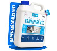 BIBODU® Etancheite Toiture 2.5 KG | Resine Etancheite Liquide Transparente | Agent de Revêtement Imperméable Transparent | Parfait pour Terrasse, Toits, Extérieurs, Intérieurs, Cuisine