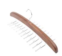 BIBTOO Cintre multifonction en bois pour cravate, sous-vêtements, grande capacité (marron)