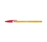 Bic - 1 Stylo À Bille Rouge, Corps Orange, Pointe Fine : 0.7mm