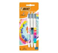 Blister de 3 Stylos à bille Bic 4 Couleurs Décors Série Retro Lines Multicolore E