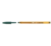 Stylo bille Bic Cristal Original Fine à capuchon pointe 0,8 mm - écriture fine - vert