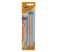 Bic 3 Crayons bout gomme evolution raye HB