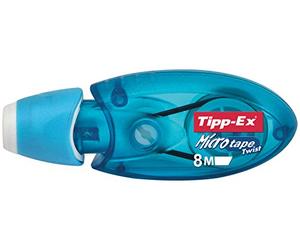 Bic 30025 Tipp-Ex Micro Tape Twist Correcteur Dévidoir Mini Ruban Polyester 5 mm x 8 m Capuchon Forme Ergonomique
