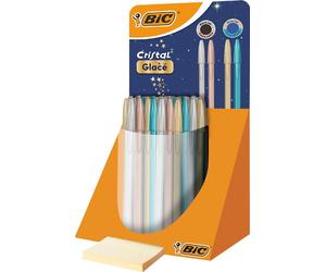 Bic 303176 Stylo à bille BIC Cristal Glacé, présentoir de 40 pièces