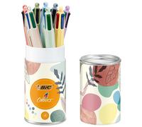Bic 303300 Stylo à bille à pression BIC 4 couleurs Mineral Tones, boîte de 8