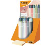 Bic 303302 Stylo à bille à pression BIC 4 couleurs Mineral Tones, présentoir