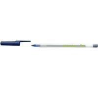 BIC 36134 Ecolutions Round Stic Stylo-bille écriture moyenne encre classique recyclé économique corps fin 0,5 mm Bleu