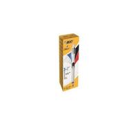 Bic 4 Couleurs 3+1hb - 3 Color Ballpoint Pen And Mechanical Pencil Combo - Noir, Rouge, Bleu, Gris - Rétractable - Avec Gomme - Pack De 12