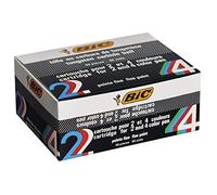 BIC 4 Couleurs Original Fine Recharges Stylo-Bille Pointe Fine (0,8 mm) - Bleu, Boîte de 50