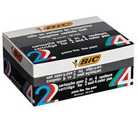 BIC 4 Couleurs Original Fine Recharges Stylo-Bille Pointe Fine (0,8 mm) - Noir, Boîte de 50