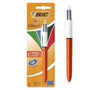 Stylo bille Bic 4 couleurs - rétractable pointe 0,8 mm - écriture fine