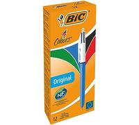 Bic Box 12 Pen 4 Classic Colors Bleu Enfants
