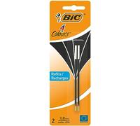 Recharge Stylo 4 Couleurs - BIC - Noir - Écriture Moyenne - Rechargeable - 0,4 mm