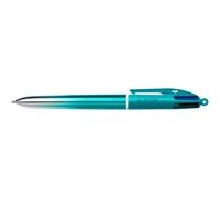 BIC Stylo bille 4 couleurs Smooth Gradient - Pointe moyenne 1 mm - Rétractable - Corps vert