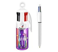 BIC 4 Couleurs Stylos-Bille Rétractables - Pot à Stylos Violet de 6