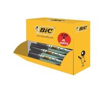BIC 45464 Marqueur Onyx Marker 1481 Pointe Biseautée Tracé 7mm Indélébile Corps Métal Value Pack 2Lot de 4 Métallique