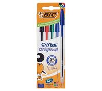 BIC 5 stylos bille Cristal, encres assorties -