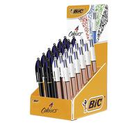Bic 517944 Stylo à bille rétractable BIC 4 Colours, présentoir de 24 pièces
