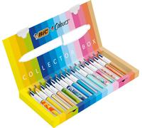 Bic 518277 Stylo à bille rétractable BIC 4 Colours, Collector Box, set de 15 pièces