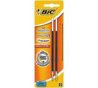 Stylo-bille bic atlantis soft pointe moyenne 1,0mm blister de 2 recharges bleu