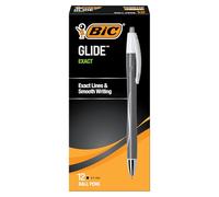 Atlantis Exact Stylo-bille rétractable, Noir d'encre, 0,7 mm, fine, Douzaine