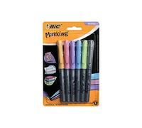 BIC Marking Colore Assortis Intense ou Pastel X5, Couleurs Pastel, Pack de 5