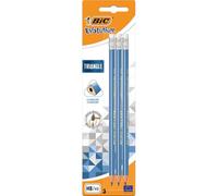 BIC Blister de 3 crayons Evolution Triangle Bout Gomme HB