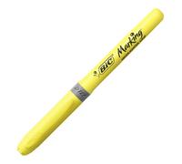 BIC brite liner Grip - Surligneur - jaune fluorescent - encre à l'eau - 1.6-3.4 mm - trait fin - pack de 12