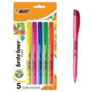 BIC Brite Liner surligneurs fluorescents 5/Pkg-Divers Coloris