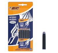 Cartouche d'encre courte Bic pour stylo plume - Blister de 24