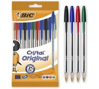 Bic Cristal Original Blister de 10 Stylos Bleu/Noir/Rouge/Vert