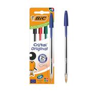 BIC Cristal Original Lot de 4 stylos à bille