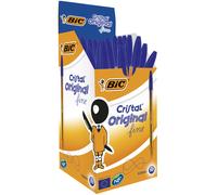BIC Cristal Original Stylo bille à capuchon - pointe fine 0,8 mm - Bleu
