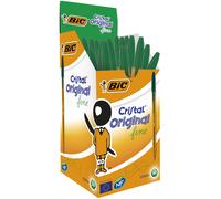 BIC Cristal Original Stylo bille à capuchon - pointe fine 0,8 mm - Vert