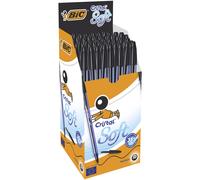 BIC Cristal Soft Stylo bille à capuchon - pointe moyenne 1,2 mm - Noir
