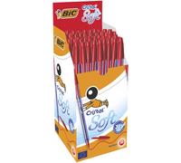 BIC Cristal Soft Stylos-Bille Pointe Moyenne (1,2 mm) - Écriture Douce et Fluide - Rouge, Boîte de 50