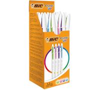 BIC Cristal Up Stylos-Bille Pointe Moyenne (1,2 mm) - 4 couleurs assorties, 20 Unité (Lot de 1)
