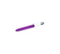 BIC Deutschland 4 COLOURS SHINE 1 stylo Blanc/violet métallisé 4 couleurs classiques