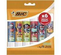 Bic Ecolutions Batons De Colle Blanche 8g. Decors Assortis. Pochette Format Special De 6 - Betadine