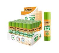 BIC ECOlutions Bâtons de Colle Blanche, Idéal pour Papier et Carton, Sans Solvant, 8 g, Boîte de 30 tubes