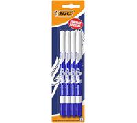 BIC Effaceurs Réécriveurs, Correcteurs Stylos Plumes, Pour l'Ecole, Au bureau ou à la Maison, Couleur Bleu, Blister de 12