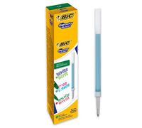 BIC Gel-ocity Illusion Recharges Stylo Gel Effaçable Pointe Moyenne (0,7 mm) - Vert, Boîte de 12