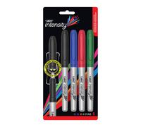 BIC Intensity Marqueur permanent à pointe fine, résistant à l'eau, 1,1 mm, lot d
