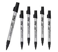 BIC Intensity Metal PRO Lot de 6 marqueurs permanents à pointe fine pour bois, verre, plastique et métal - Noir (emballage d’origine)