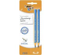 Bic Blister 2 Crayons Graphite D'apprentissage. Mine Hb 4 Mm. Corps Rose Ou Bleu Pour Gauchers/Droitiers