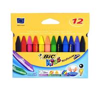 Bic Kids Plastidecor Sharpenable Vivid Crayons Crayons Paquet de 12, à partir de