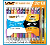 BIC Kit porte-mines 24 vitesses + 1 résistant à la casse, mine de 0,7 mm, 25 carats