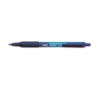 BIC Lot de 20 Stylos bille SOFT FEEL CLIC GRIP Pte Moy. 1 mm Bleu